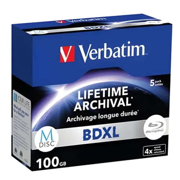 Verbatim M-Disc BD- R XL 100GB 5ks / Blu-ray médium / 4X / archivačné / jewel case (43849)