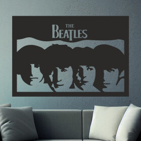 Veselá Stena Samolepka The Beatles Farba: černá, Veľkosť: 80 x 55 cm