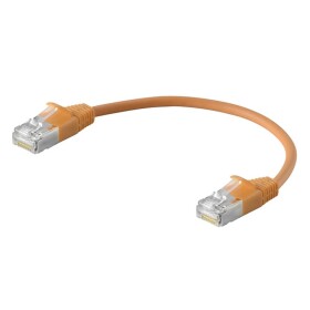 Weidmüller 3009480003 RJ45 sieťové káble, prepojovacie káble CAT 6 SF/UTP 0.3 m oranžová s priechodkou chrániacou proti zlomeniu, s ochranou, samozhášavý 1 ks; 3009480003