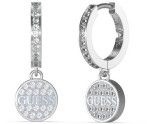 Guess Oslnivé oceľové náušnice Huggie Me JUBE03137JWRHT/U