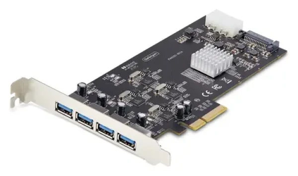 StarTech PCIe karta 4X USB-A čierna / PCIe karta / 4X USB-A / USB 3.2 Gen 1 / 5 Gbps (P5Q4A-USB-CARD)