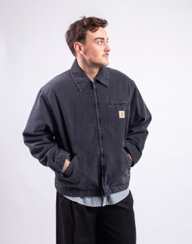 Carhartt WIP OG Detroit Jacket Black grind wash L