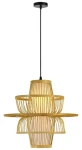 Immax Závesné svietidlo BOHO PINCHOS / E27 / O 45 cm / bambusové drevo (08254L)