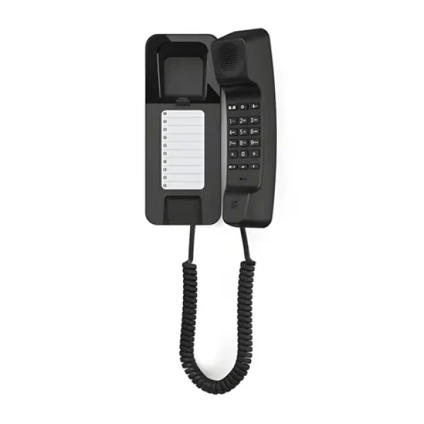 Gigaset DESK 200 čierna / Drôtový telefón / stolný aj nástenný / 10 kontaktov (S30054-H6539-R101)