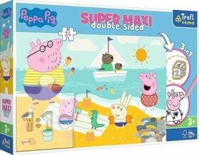 Trefl Junior - Puzzle - Super Maxi 3v1 obojstranné Prasiatko Peppa