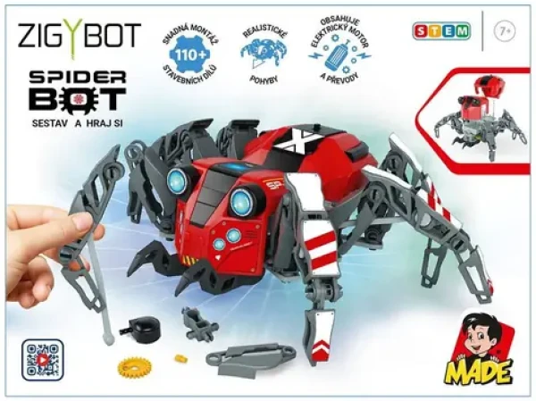 MaDe 15708 - Zigybot Robot Spider, stavebnica, 110 dielikov
