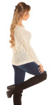 Trendy knit sweater with zips Einheitsgroesse