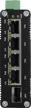 BCS 4 portowy przemysłowy switch PoE na szynę DIN BCS-ISP04G01G