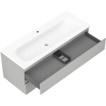 MEXEN/S - Orio kúpeľňová skrinka 120 cm s umývadlom Vela, 2 zásuvky, sivá mat/biela mat 91A10-12047-2-BFF62-W23M01