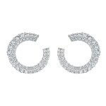 CRYSTalp Elegantné náušnice s čírymi kryštálmi Typo 42319.R