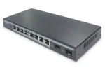 Digitus Switch 8- Port PoE+ čierna / Switch / Managed L2 / Gigabit / PoE 86 W / 2x SFP (DN-95344)