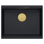 Quadron Quadron - Granitový drez Logan 100 Black Zlaty HQJ6045U7_PVDG1_U