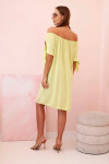 Dámske viskózové šaty s viazaním na rukávoch pistáciová UNI