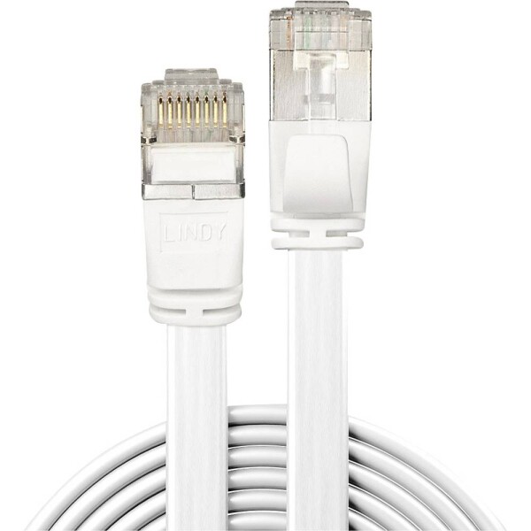 LINDY 47542 RJ45 sieťové káble, prepojovacie káble CAT 6A U/FTP 2.00 m biela s ochranou 1 ks; 47542