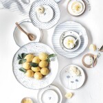 Bastion Collections Keramický tanier Iris Blue Poppy Ø 19 cm