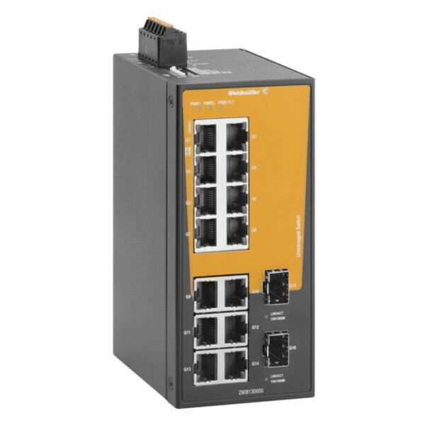 Weidmüller IE-SW-BLB-16-14GT-2GESFP sieťový switch 10 / 100 / 1000 MBit/s; 2908130000