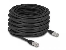 DeLock sieťový kábel RJ45 Cat.6A S/FTP Outdoor 20 m čierna / Sieťový kábel / PE plášť / -20 až 60 °C (80132)
