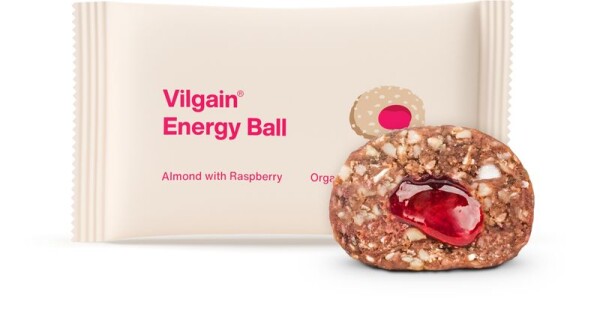 Vilgain Energy Ball BIO – mandle s malinovým džemom 30 g