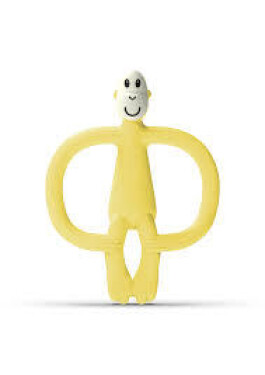 MATCHSTICK MONKEY Hryzátko a zubná kefka, bez chvosta - yellow