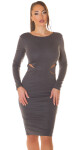 Sexy Koucla dress with Sexy cut outs darkgrey