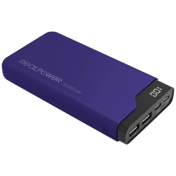 RealPower PB-15000C powerbanka 15000 mAh USB, USB-C®