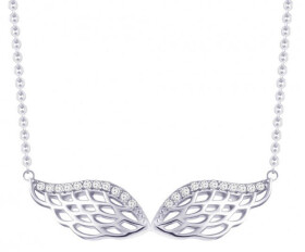 Preciosa Strieborný náhrdelník so zirkónmi Angel Wings 5217 00