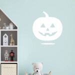 Veselá Stena Samolepka Halloweenska tekvica Farba: šedá, Veľkosť: 100 x 111 cm