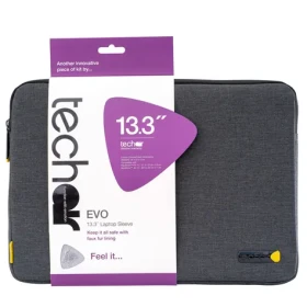 Techair Evo Pre sivá / Púzdro na notebook / 12" - 13,3" / Umelá kožušina, pena, ripstop (TAEVS005V2)