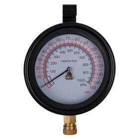 KS Tools 150.2326 Manometer Ø 100,0 mm, 0 - 10 bar s 1/4" rýchlospojkou; 150.2326