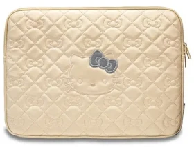 Hello Kitty PU Quilted Bows zlatá / Puzdro na notebook / 14" (HKCSZPEKHBPD)