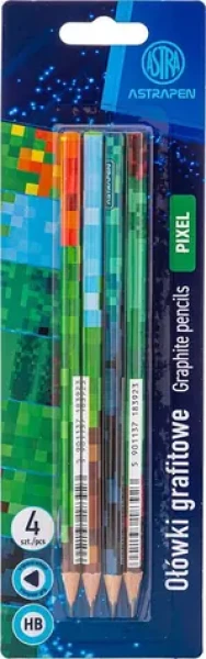 ASTRA Trojhranná ceruzka HB Pixel 4ks (blister) (155750)
