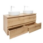 Kúpeľňová skrinka s umývadlom SAT B-Way 119x50x45 cm dub mat BWAY2120OAKDU2B BWAY2120OAKDU2B
