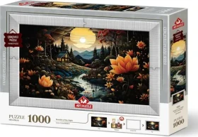 ART PUZZLE 5666 Puzzle s rámom a lepidlom 3v1 Nočné krásky