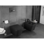 MEXEN - Teo Závesná WC misa Rimless Tornado, čierna mat 3385XX85T