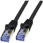 Value 21.99.0720 RJ45 sieťové káble, prepojovacie káble CAT 6A S/FTP 20.00 m čierna dvojžilový tienený, bez halogénov, samozhášavý 1 ks; 21.99.0720