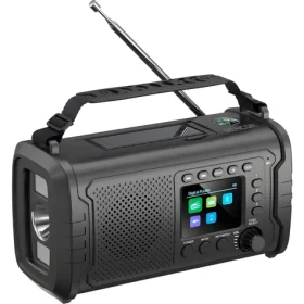 Sencor SRD 1090SCLD čierna / Rádioprijímač / DAB+ FM / Bluetooth / Solárne a kľukové nabíjanie / Power banka