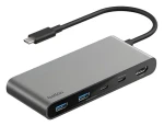 Belkin CONNECT USB-C Hub strieborná / Hub / 7v1 / 2x USB-C (AVC023HQSGY)