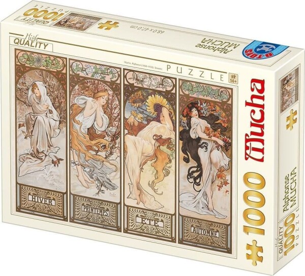 D-Toys Puzzle 1000 Alfons Mucha, Cztery pory roku