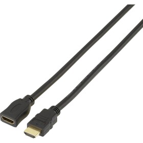 SpeaKa Professional HDMI predlžovací kábel Zástrčka HDMI-A, Zásuvka HDMI-A 5.00 m čierna SP-7870536 4K UHD, audio return channel, pozlátené kontakty HDMI kábel; SP-7870536