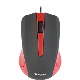 YENKEE Suva červená / Optická myš / 1000 DPI / 3 tlačidlá / USB / 1.25 m (8590669176908)