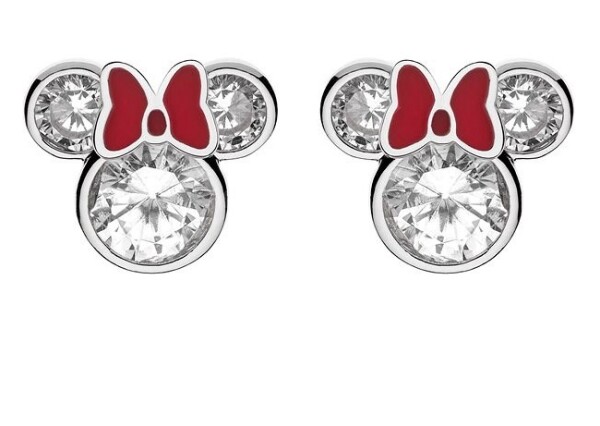 Disney Trblietavé strieborné náušnice kôstky Minnie Mouse E902851RZWL