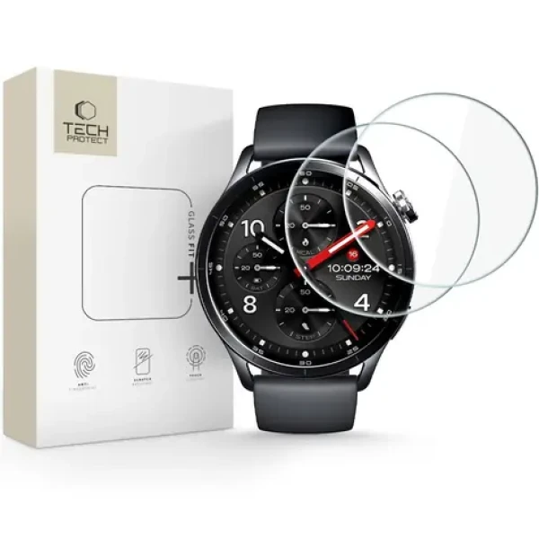 Tech-Protect Glass Fit+ / Ochranné tvrdené sklo pre smartwatch / XIAOMI Watch S5 46mm / 2 ks