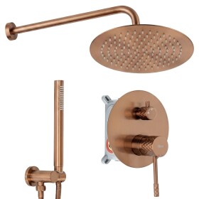 REA - Podomietková sprchová sada Lungo Diamond Brush Copper + BOX REA-P5697
