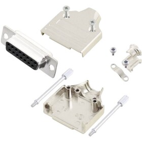 MH Connectors MHDM15-DB15S-K sada D-SUB zásuvková lišta 180 ° Pólov: 15 spájkovaný 1 ks; MHDM15-DB15S-K