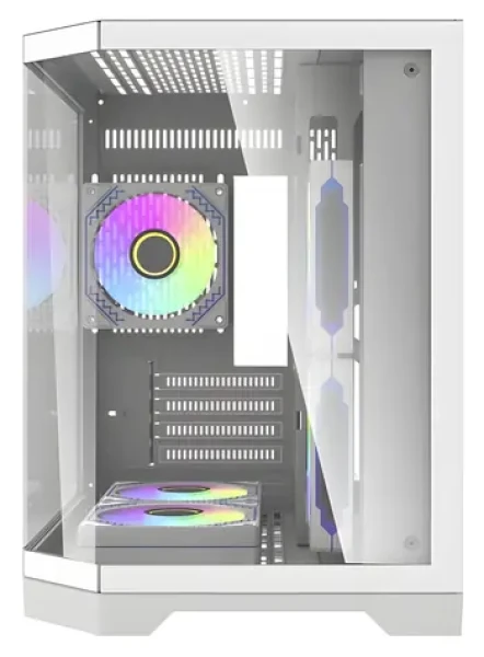 DarkFlash FT350 biela / PC skriňa / Mini veža / M-ATX / ITX / 5x ARGB / priehľadná bočnica / bez zdroja (FT350 White)