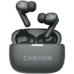 Canyon TWS-10 OnGo šedá / slúchadlá s mikrofónom / BT 5.3 / IPX5 / nabíjacie puzdro 500mAh (CNS-TWS10BK)