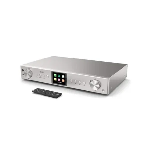 Majority Fitzwilliam 2 strieborná / Digitálny tuner DVB-T2 / DAB+ / Bluetooth / USB / FM / Internet (MajoFitz2S)