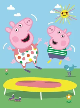 Trefl - Puzzle - Prasiatko Peppa: Na trampolíne