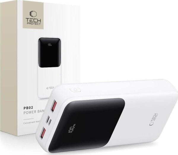 Tech-Protect TECH-PROTECT PB02 POWER BANK 20000MAH 22.5W WHITE