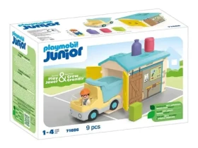 Playmobil® Junior 71686 Vyklápacie auto s garážou